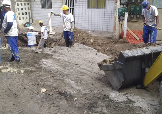 Obra de drenagem executada pela VIX Construtora em Santa Maura, Jacarepaguá, Rio de Janeiro